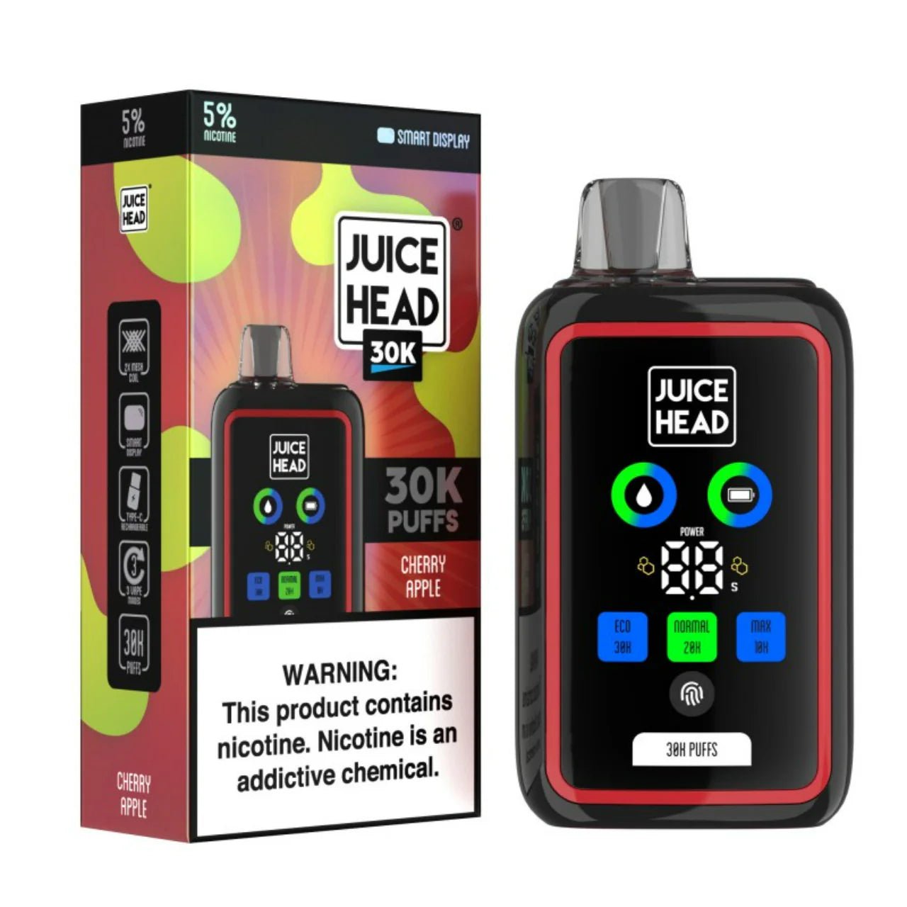 JUICE HEAD 30K DISPOSABLE (Cherry Apple Ice)