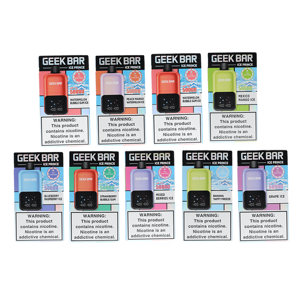 [GB-ICEPRINCE-BANANA-TAFFY-FREEZE] Geek Bar Ice Prince – 50,000 Puffs – 30mL Disposable Vape (Banana Taffy Freeze)