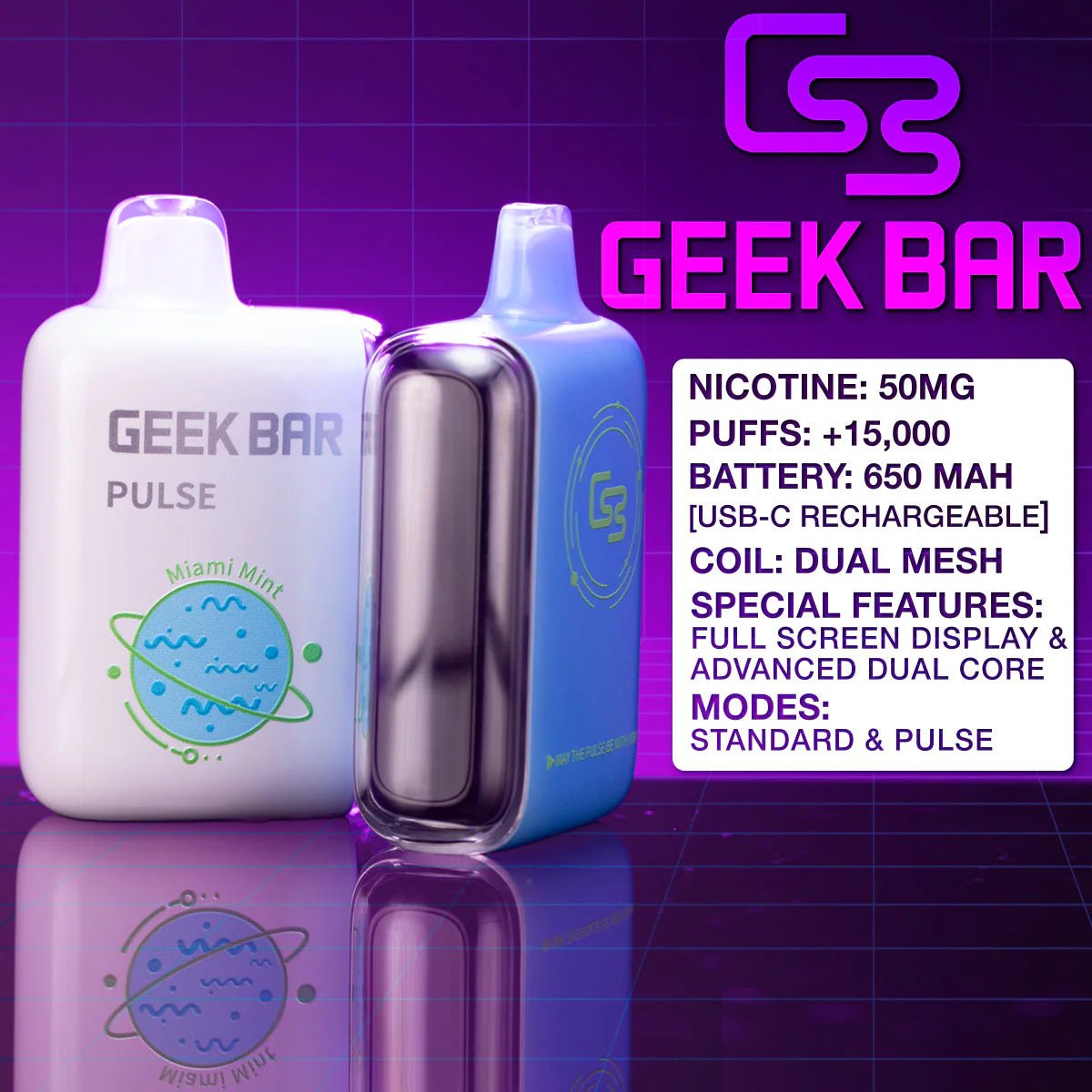 GEEKBAR PULSE 15000 DISPOSABLE DEVICE (BANANA ICE - NEW FLAVOR)