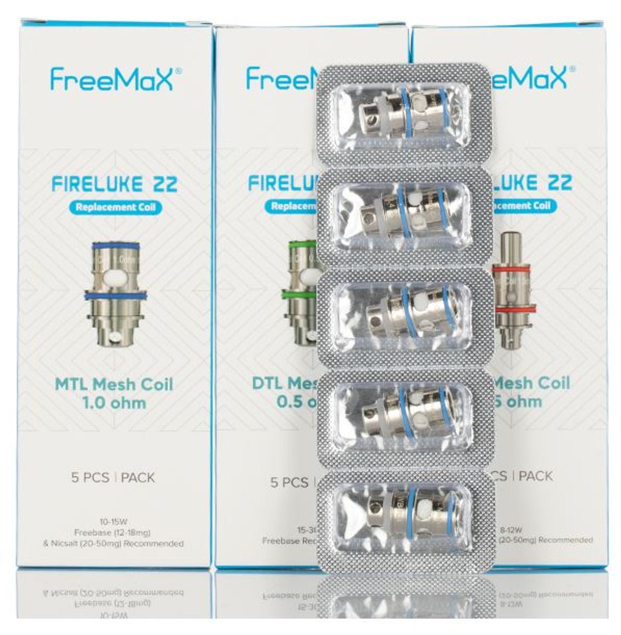 FREEMAX FIRELUKE 22 MESH COILS - 5PK (1.0ohm Coils)
