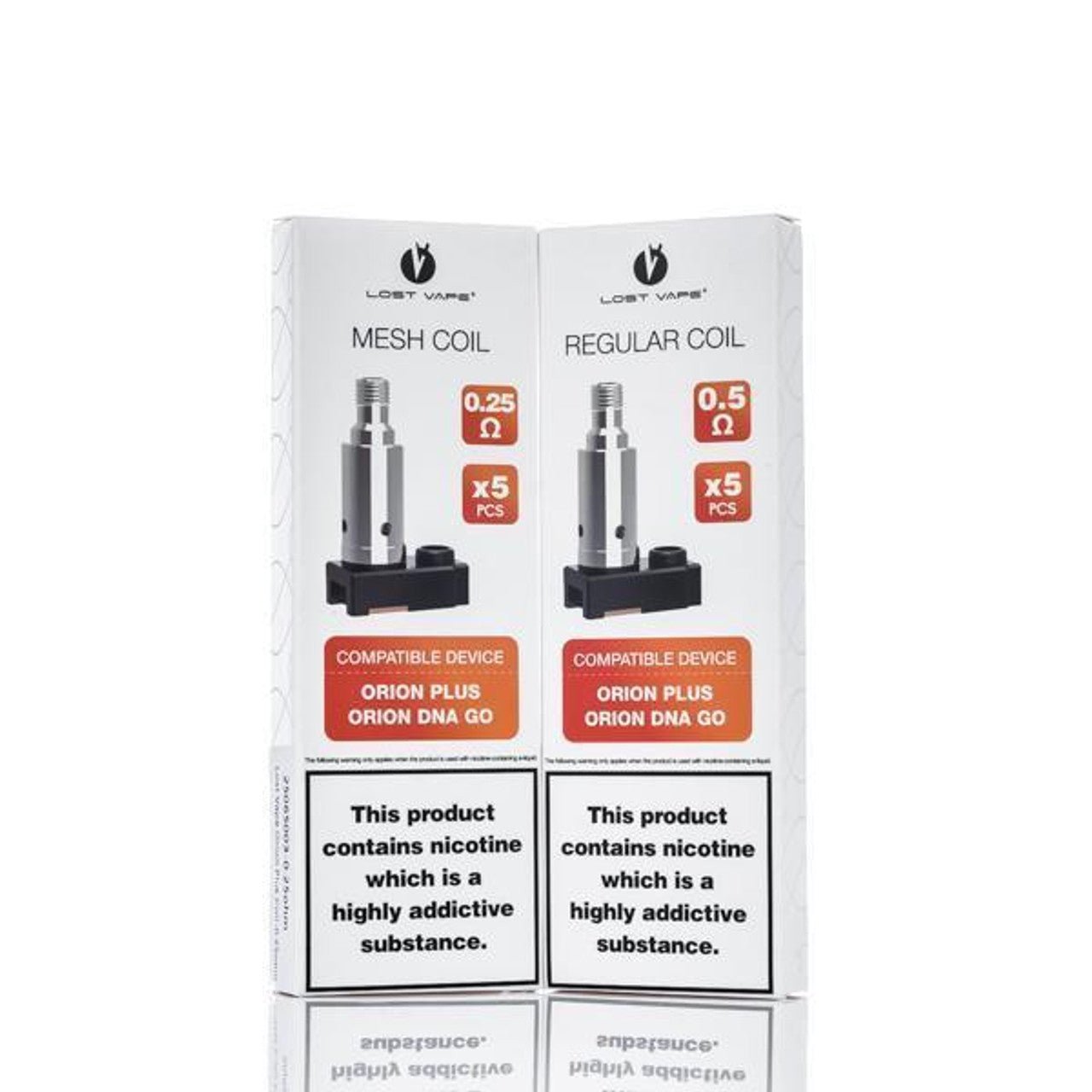 LOST VAPE ORION PLUS REPLACEMENT COILS - 5PK (0.25 ohm Mesh OCC Coils)
