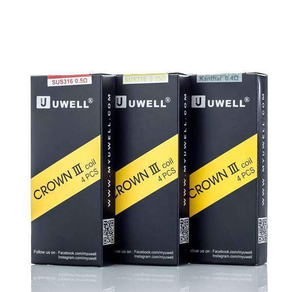 UWELL CROWN 3 III REPLACEMENT COILS - 4PK (0.25ohm SUS316 Parallel Coils)