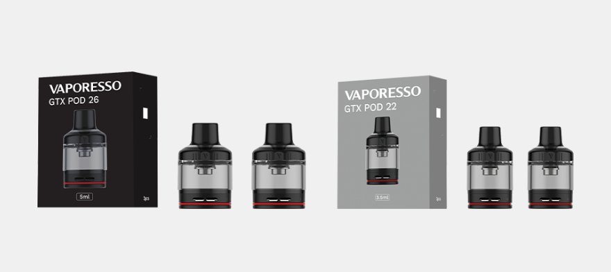 VAPORESSO GTX PODTANK 26 and 22