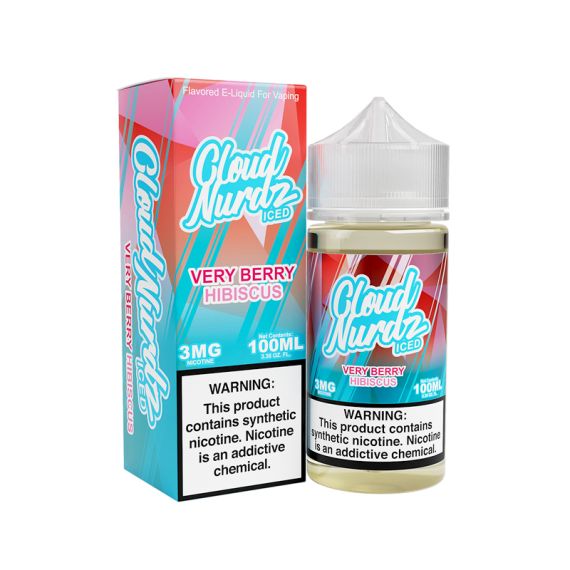 CLOUD NURDZ - VERY BERRY HIBISCUS ICED - 100ML (0mg)