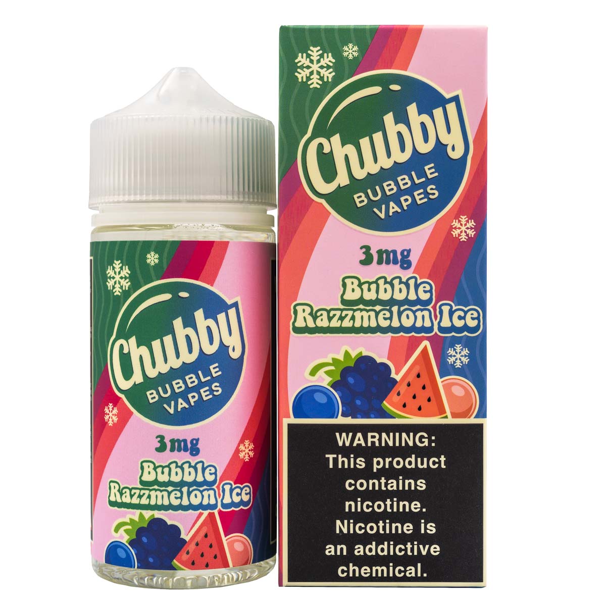 PROMO: CHUBBY BUBBLE VAPES - BUBBLE RAZZMELON ICED - 100ML