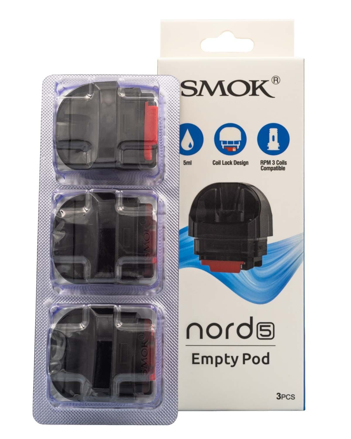 SMOK NORD 5 REPLACEMENT PODS - 3PK