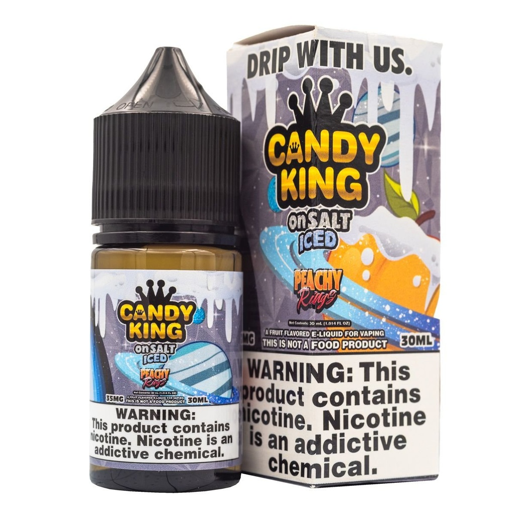 CANDY KING - PEACHY RINGS ICED - 30ML