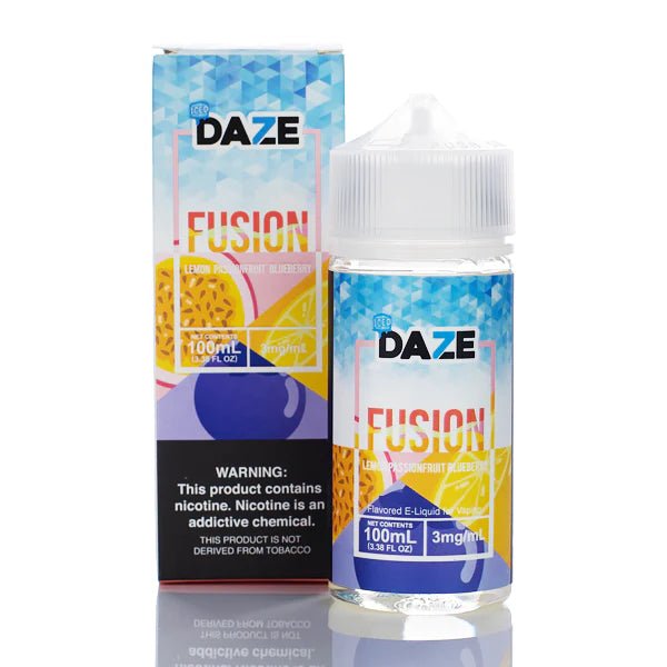 7 DAZE FUSION - LEMON PASSIONFRUIT BLUEBERRY ICED - 100ML (0mg)