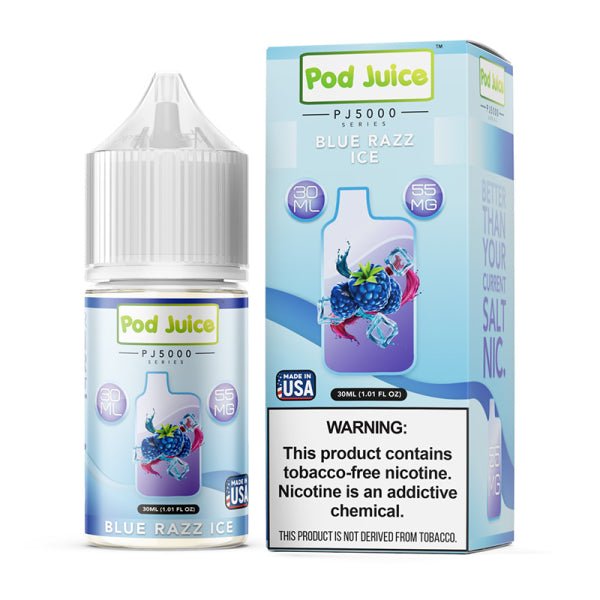 POD JUICE PJ5000 - BLUE RAZZ ICE - 30ML (35mg)