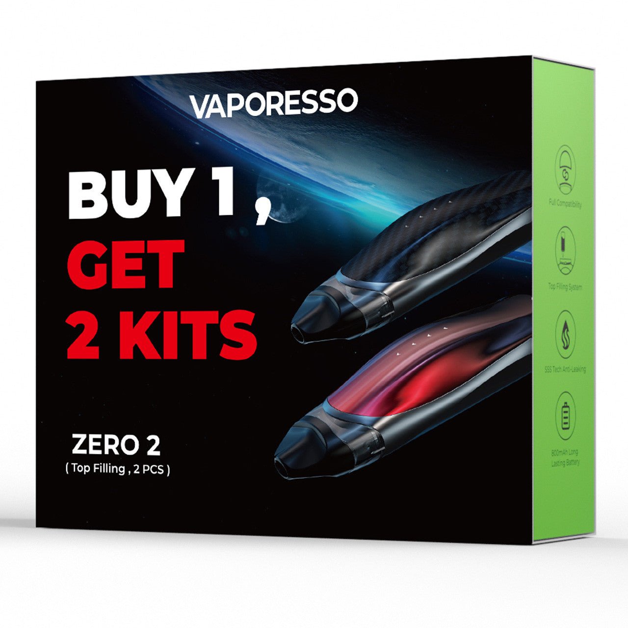 VAPORESSO ZERO 2 KIT - BUY 1, GET 1 FREE (Black)