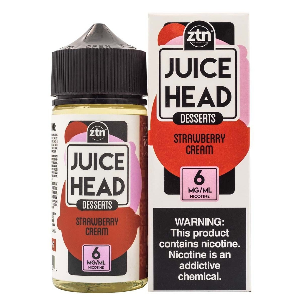 JUICE HEAD EJUICE - STRAWBERRY CREAM - 100ML