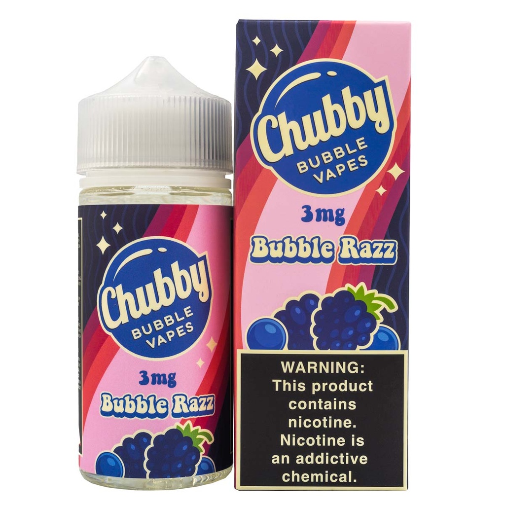 CHUBBY BUBBLE VAPES - BUBBLE RAZZ - 100ML