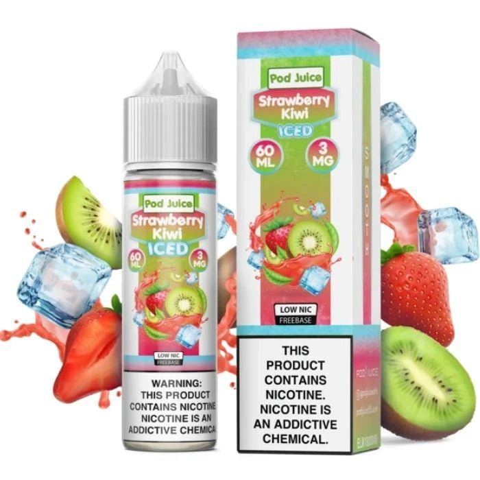POD JUICE - STRAWBERRY KIWI ICE - 60ML (0mg)