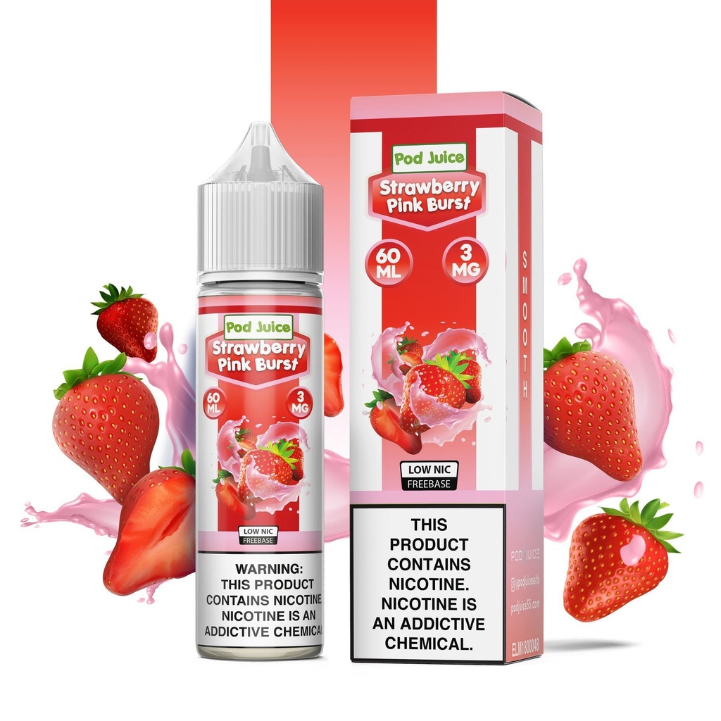 POD JUICE - STRAWBERRY PINK BURST - 60ML
