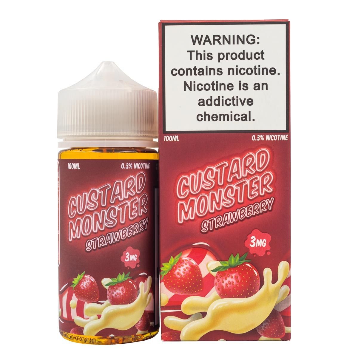 CUSTARD MONSTER - STRAWBERRY - 100ML (0mg)