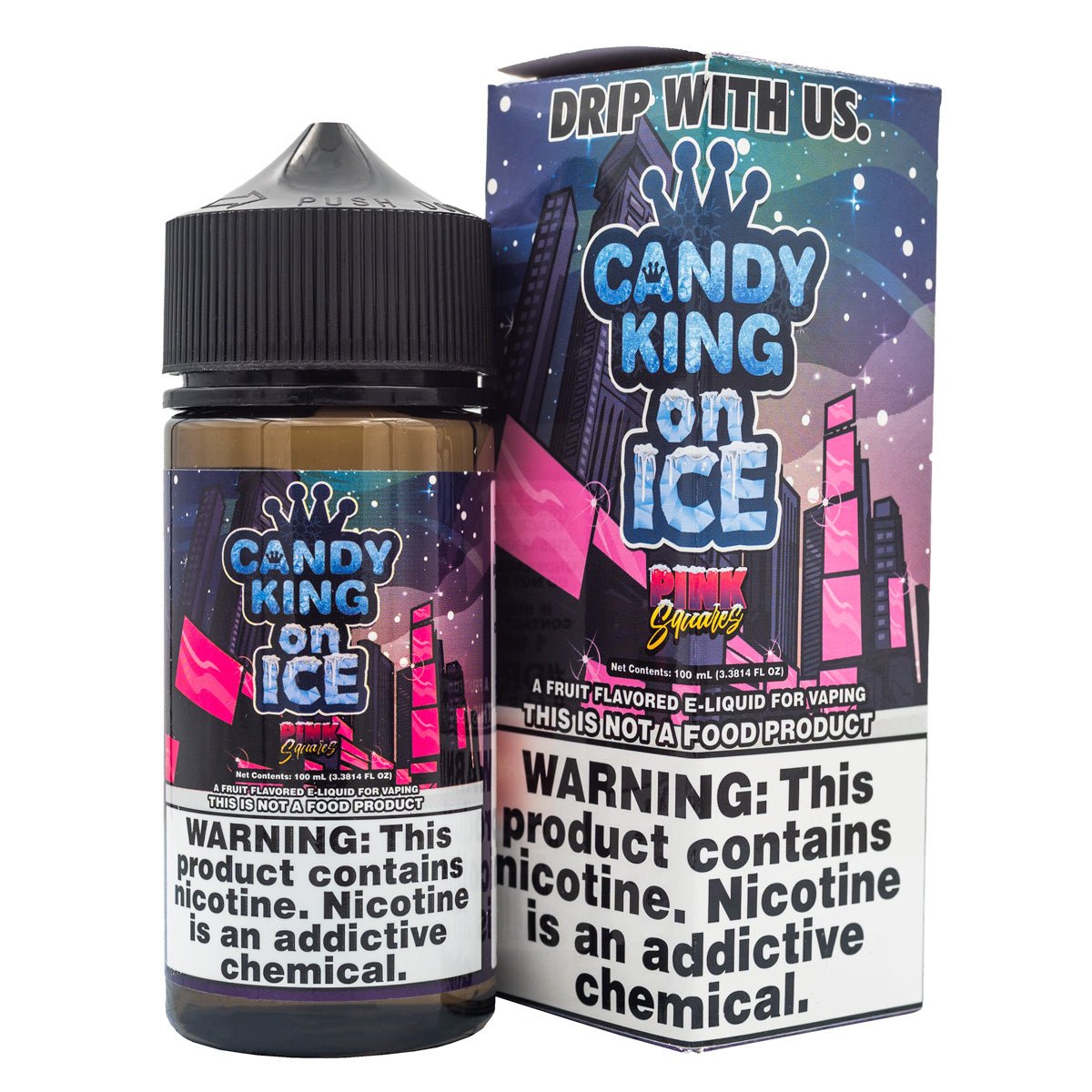 CANDY KING - PINK SQUARES ICED - 100ML (0mg)