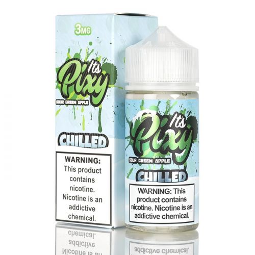 ITS PIXY EJUICE - SOUR GREEN APPLE CHILLED - 100ML (0mg)