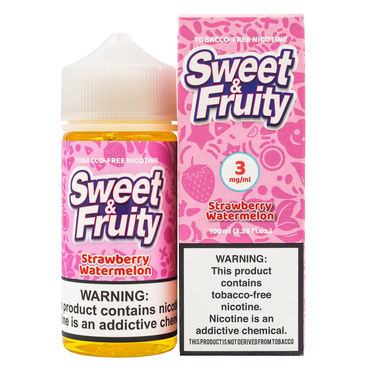 SWEET AND FRUITY EJUICE - STRAWBERRY WATERMELON - 100ML (3mg)