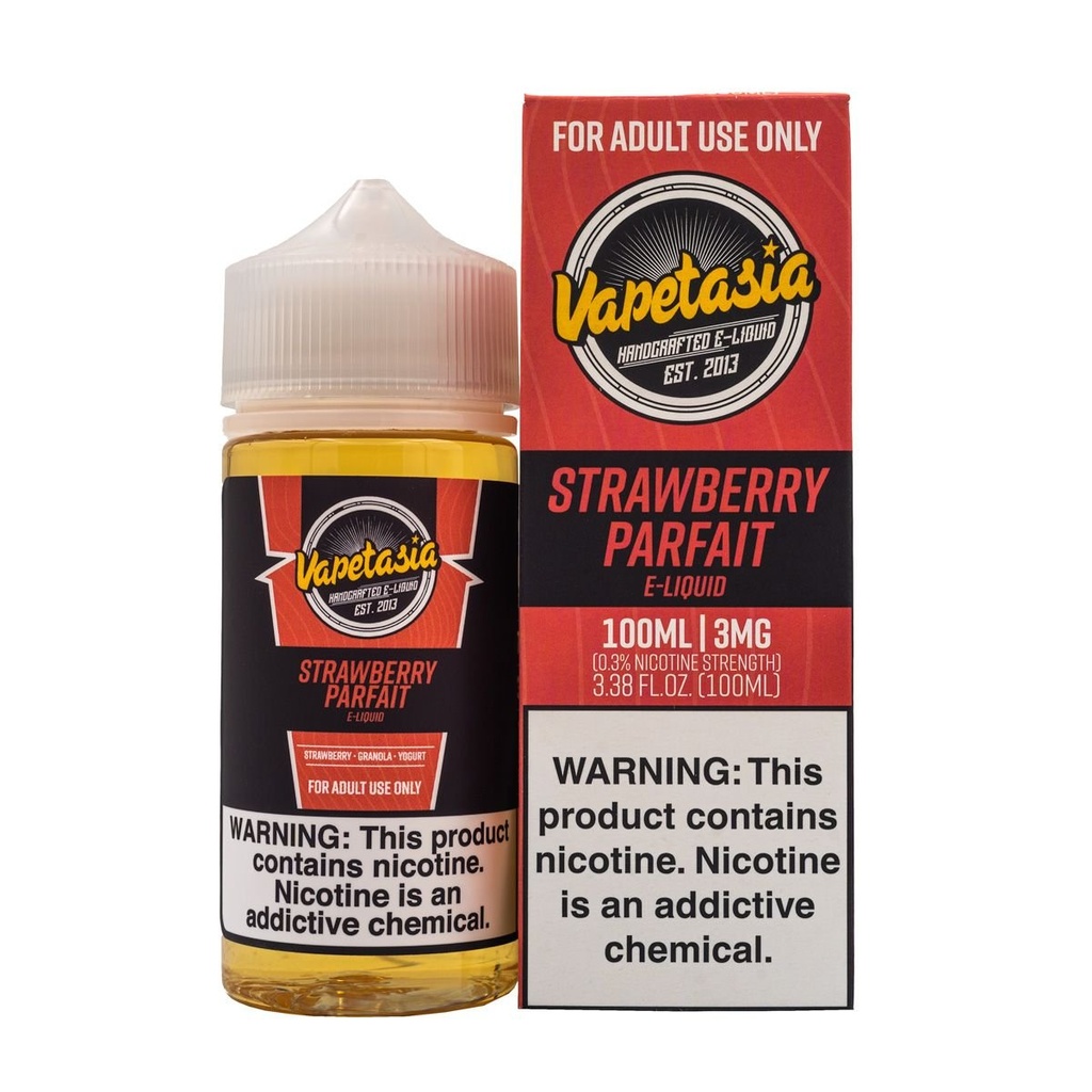 VAPETASIA E-LIQUID STRAWBERRY PARFAIT - 100ML