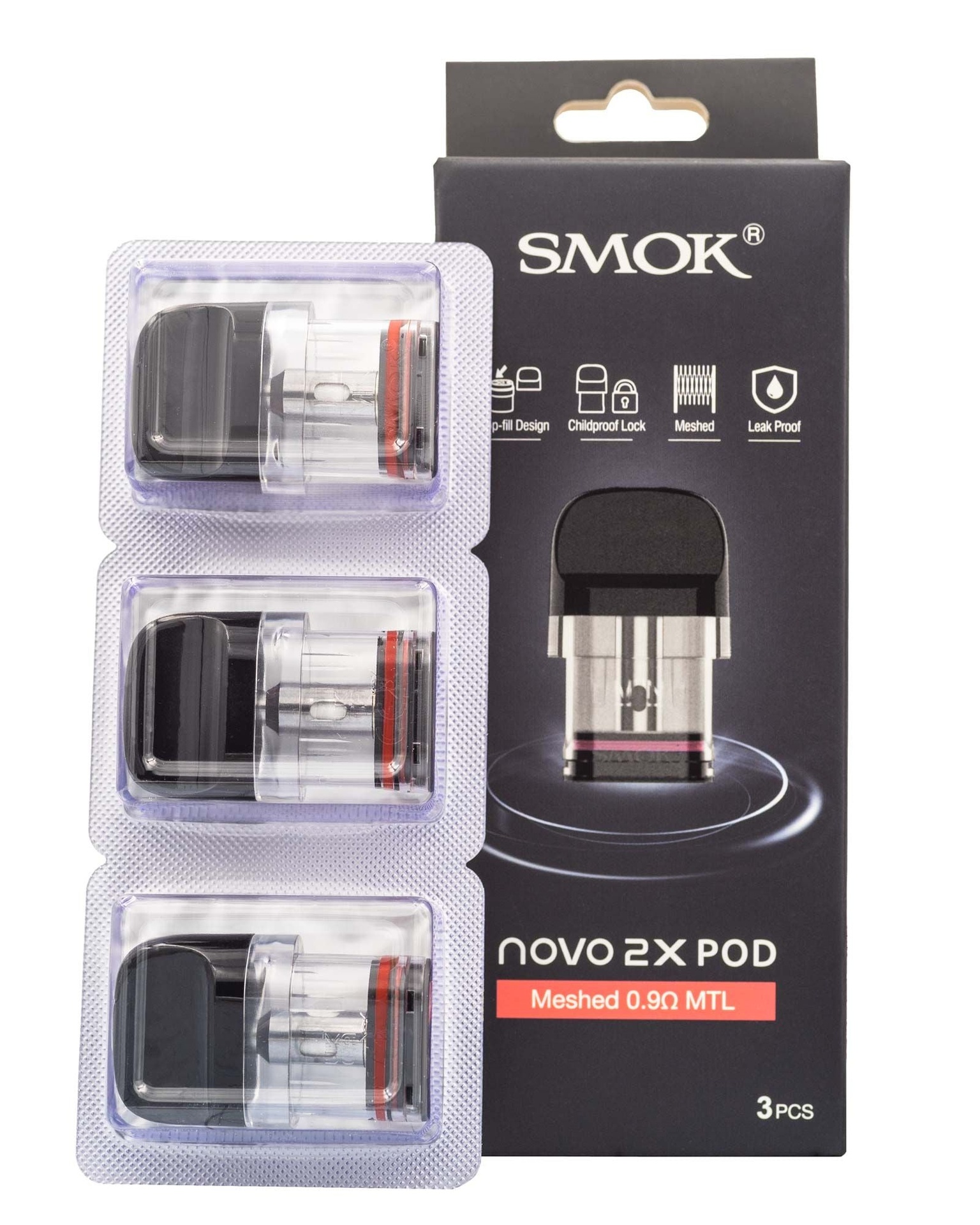 SMOK NOVO 2X REPLACEMENT PODS - 3PK (0.8 OHM MTL)