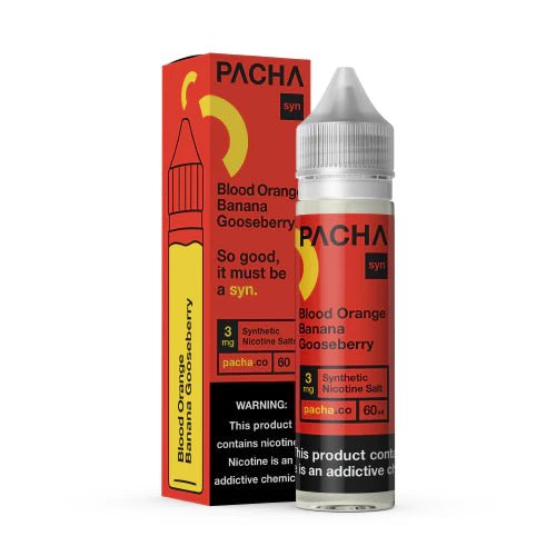 PACHA MAMA E-LIQUID BLOOD ORANGE BANANA GOOSEBERRY - 60ML