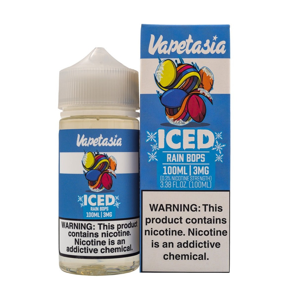 VAPETASIA - ICED RAIN BOPS - 100ML
