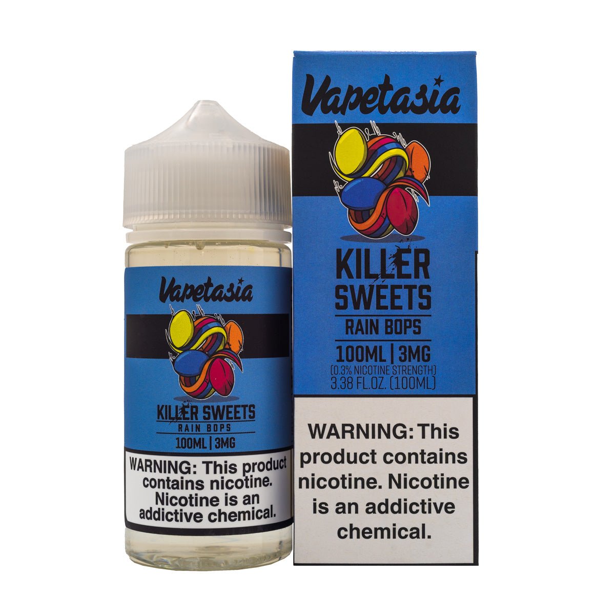 VAPETASIA E-LIQUID RAIN BOPS - 100ML (0mg)