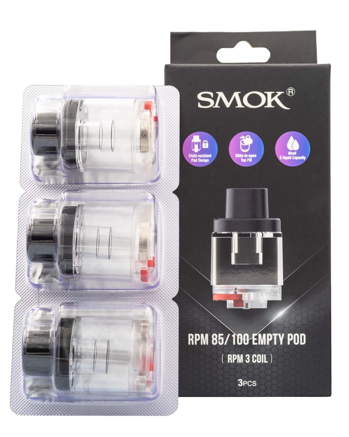 SMOK RPM 85/100 REPLACEMENT PODS - 3PK (RPM 2 POD)