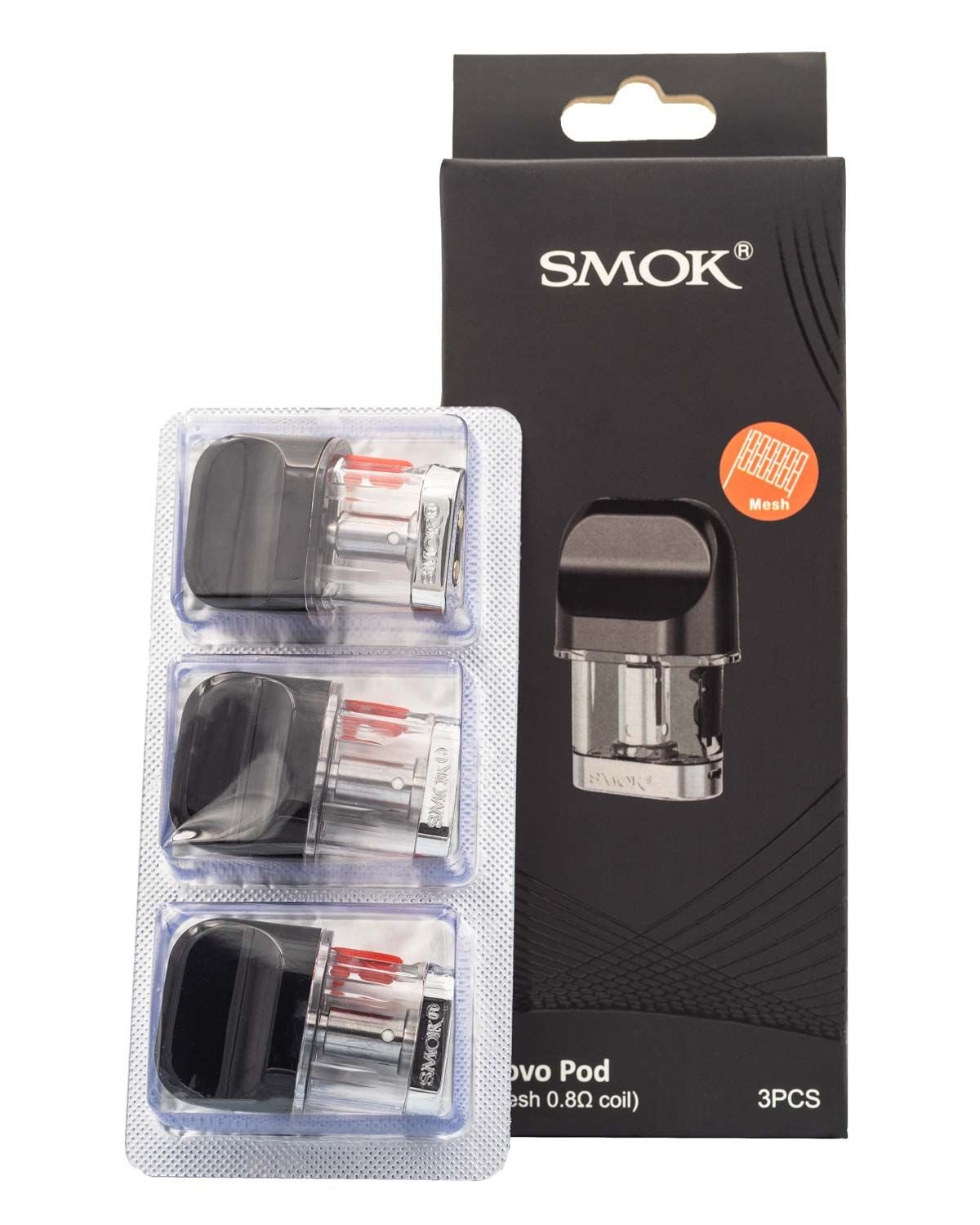SMOK NOVO REPLACEMENT PODS - 3PK (MESH 0.8OHM)