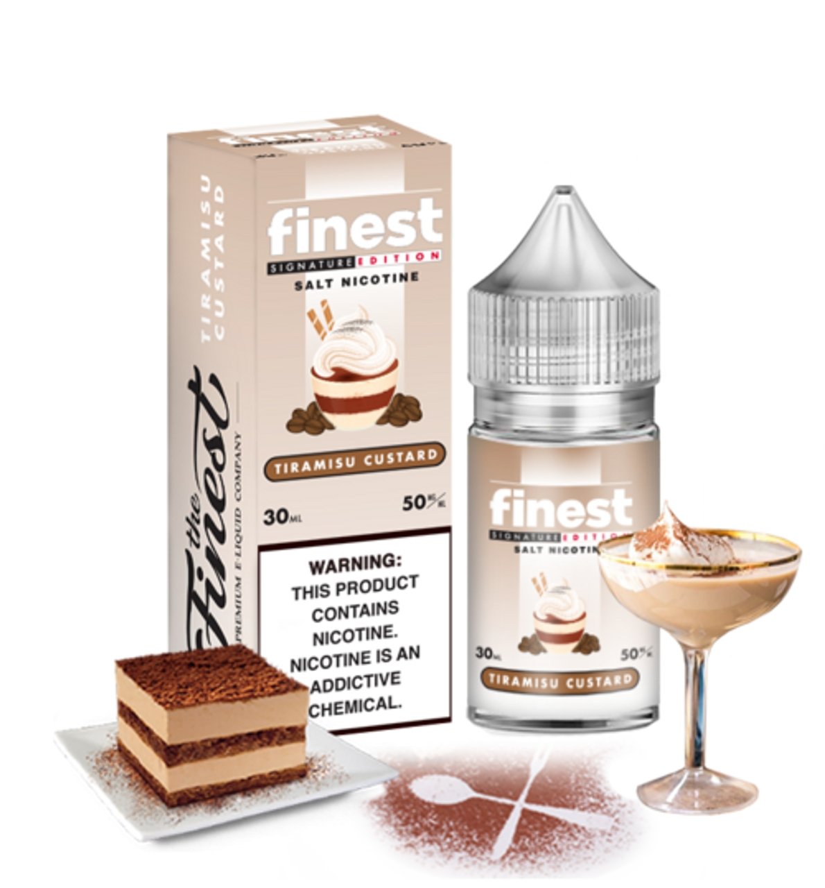THE FINEST SALTNIC TIRAMISU CUSTARD - 30ML (30mg)