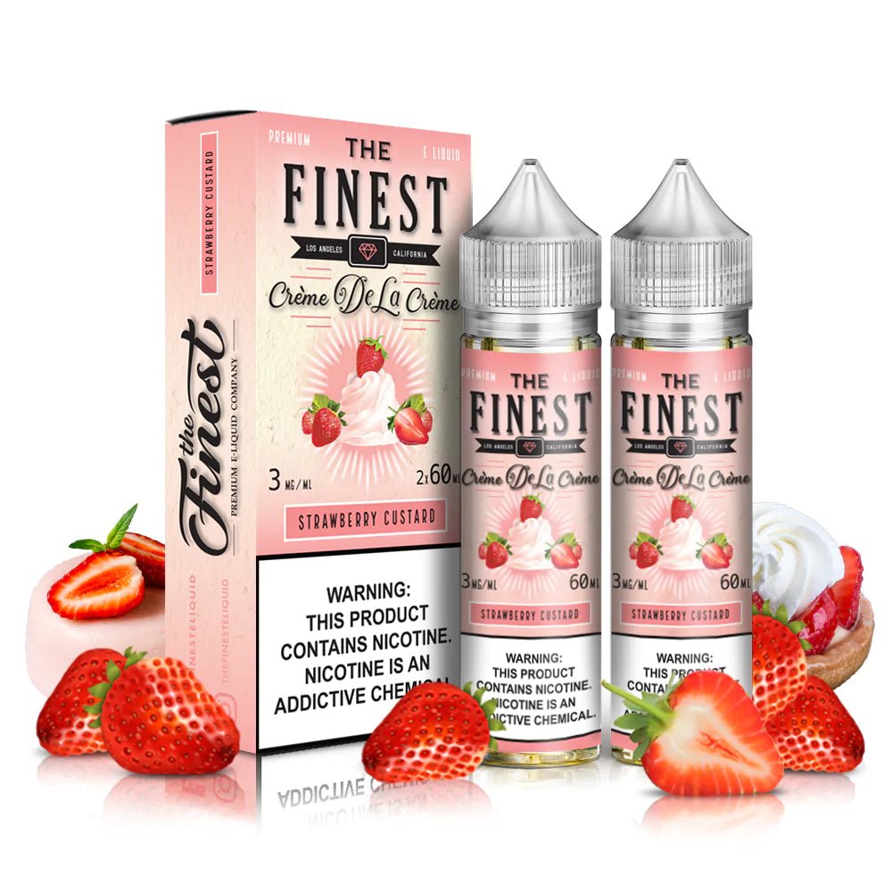 THE FINEST E-LIQUID STRAWBERRY CUSTARD - 120ML (0mg)