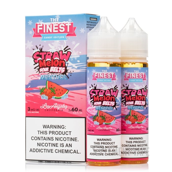 THE FINEST E-LIQUID STRAW MELON SOUR BELTS ICE - 120ML