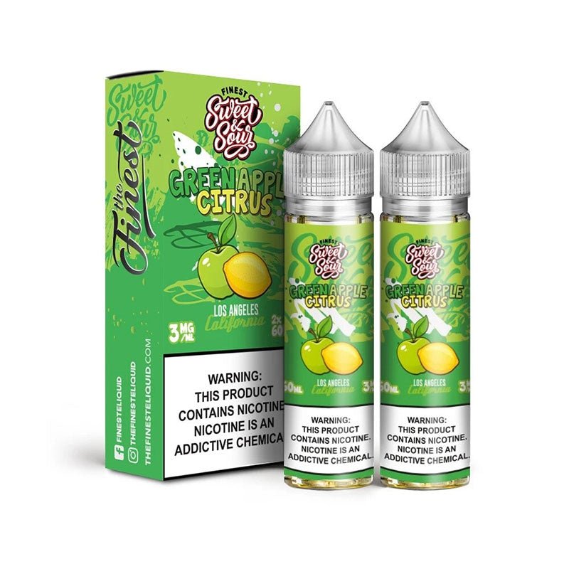 THE FINEST E-LIQUID GREEN APPLE CITRUS - 120ML (0mg)