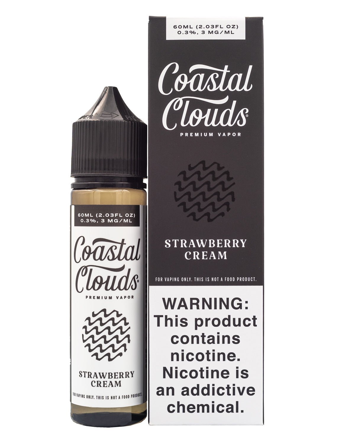 COASTAL CLOUDS E-LIQUID STRAWBERRY CREAM - 60ML (0mg)