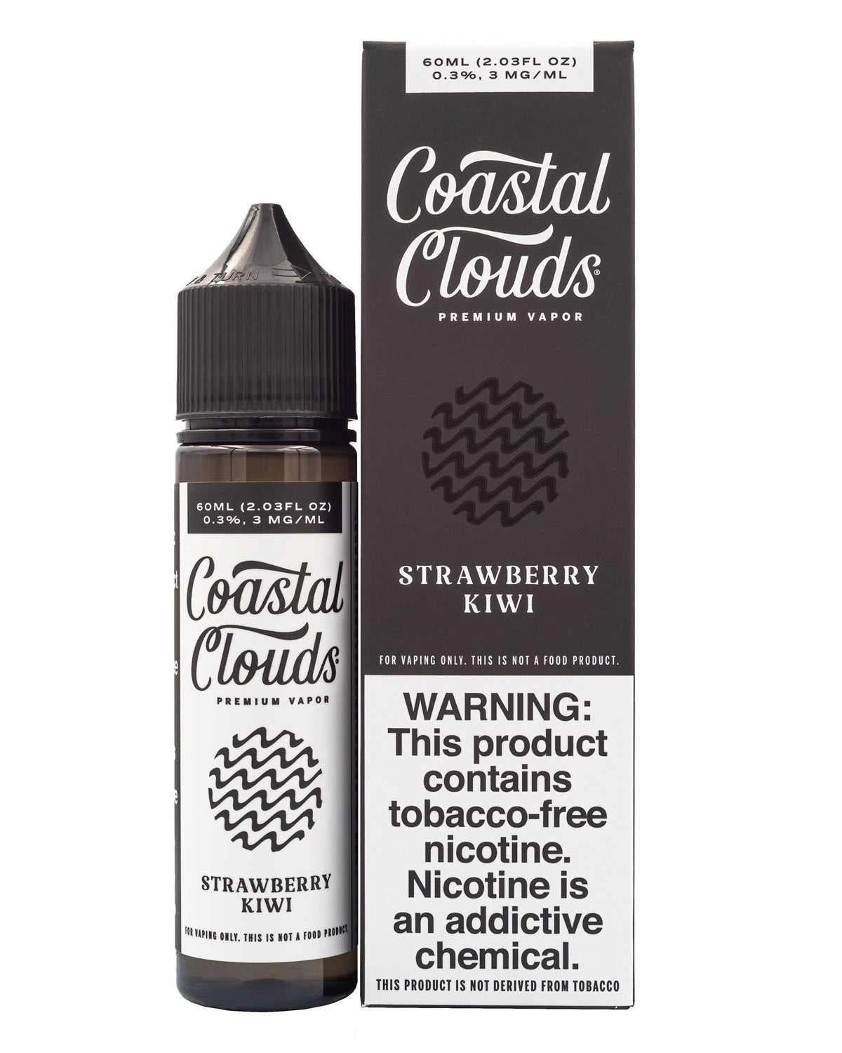 COASTAL CLOUDS E-LIQUID STRAWBERRY KIWI - 60ML (0mg)