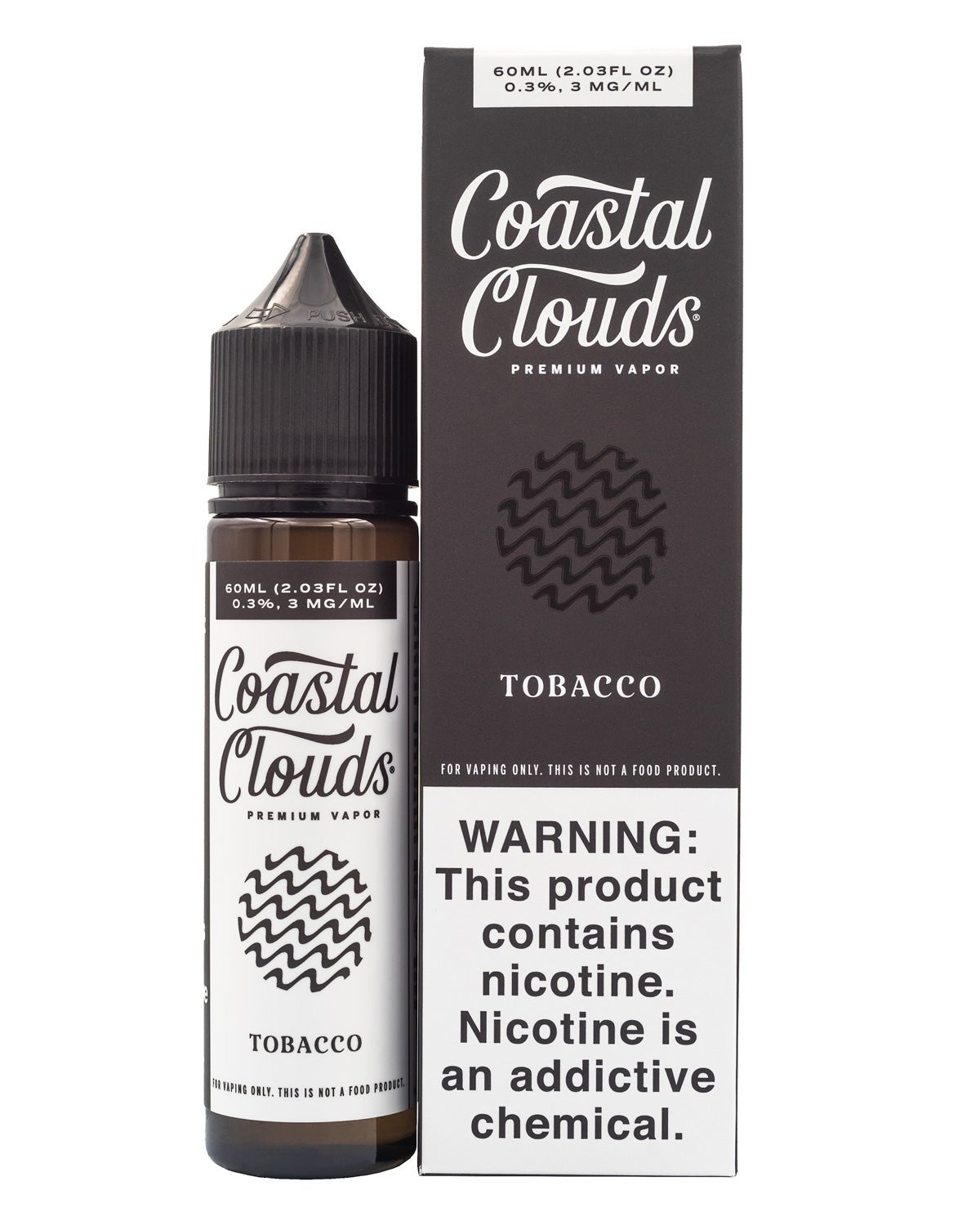 COASTAL CLOUDS E-LIQUID TOBACCO - 60ML (0mg)