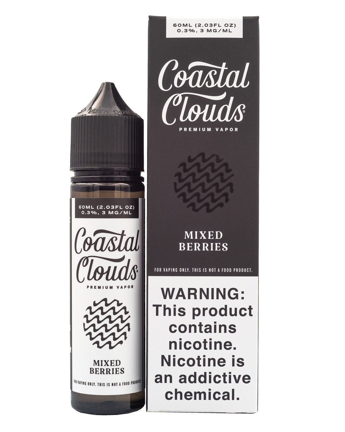 COASTAL CLOUDS E-LIQUID MIXED BERRIES - 60ML (0mg)
