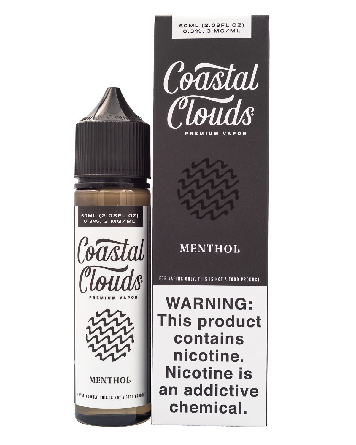 COASTAL CLOUDS E-LIQUID MENTHOL - 60ML (0mg)
