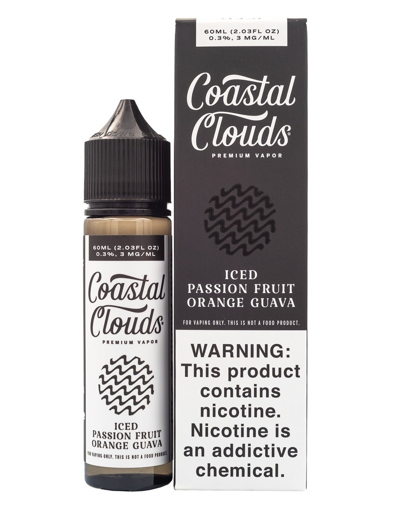 COASTAL CLOUDS E-LIQUID ICED PASSIONFRUIT ORANGE GUAVA - 60ML