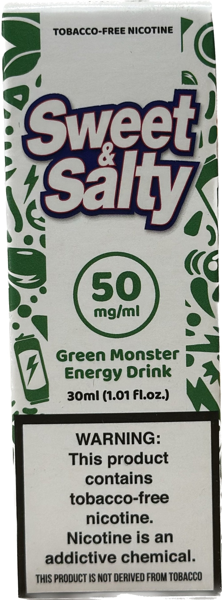 SWEET & SALTY GREEN MONSTER ENERGY DRINK - 30ML (25mg)