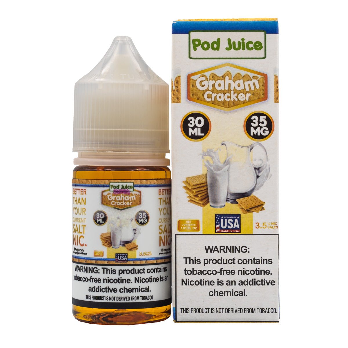 POD JUICE SALT GRAHAM CRACKER - 30ML (35mg)