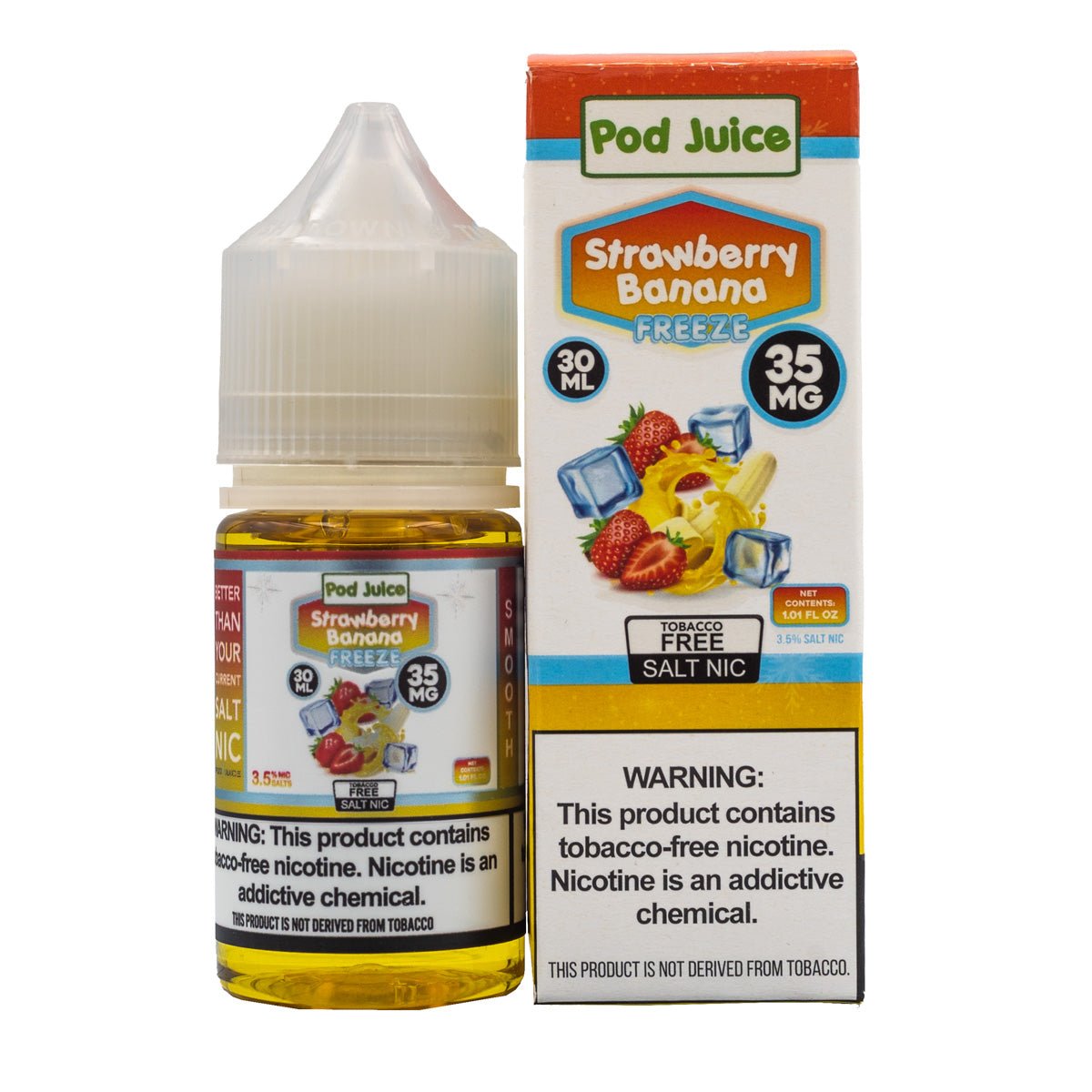 POD JUICE SALT STRAWBERRY BANANA FREEZE - 30ML (35mg)
