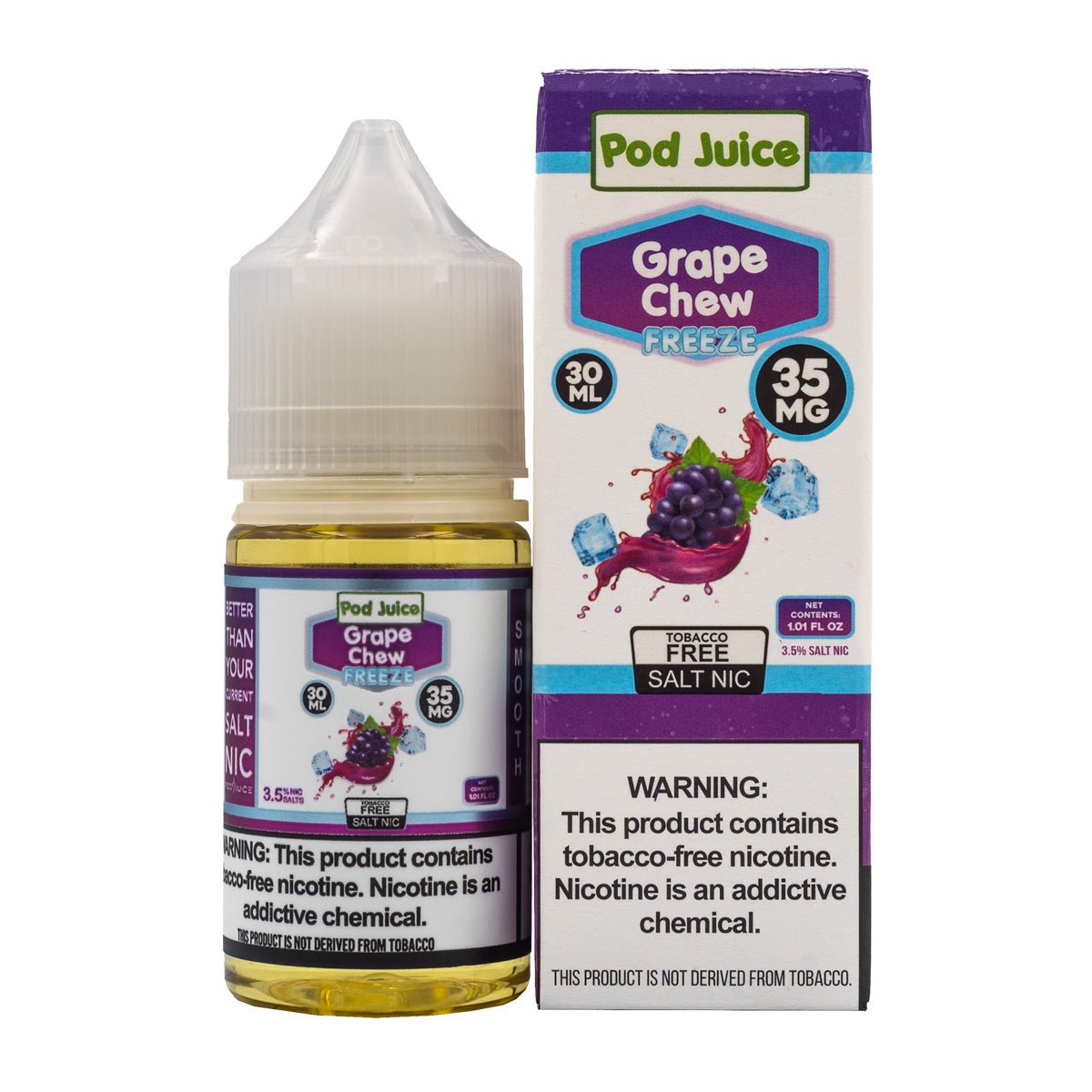 POD JUICE SALT GRAPE CHEW FREEZE - 30ML (35mg)