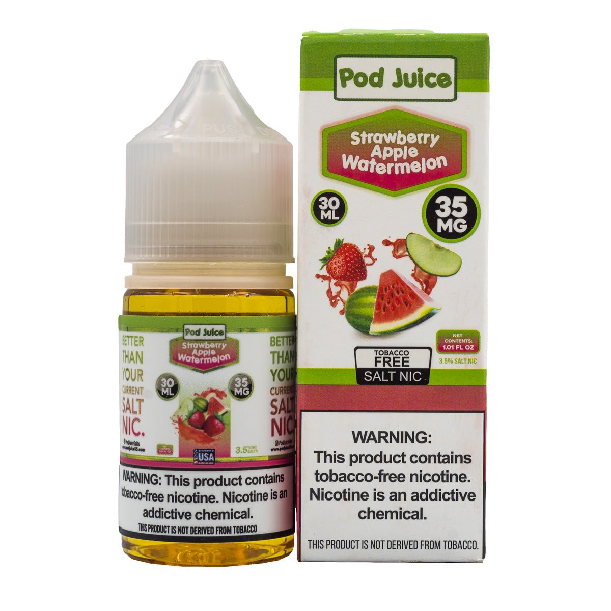 POD JUICE SALT STRAWBERRY APPLE WATERMELON - 30ML (35mg)