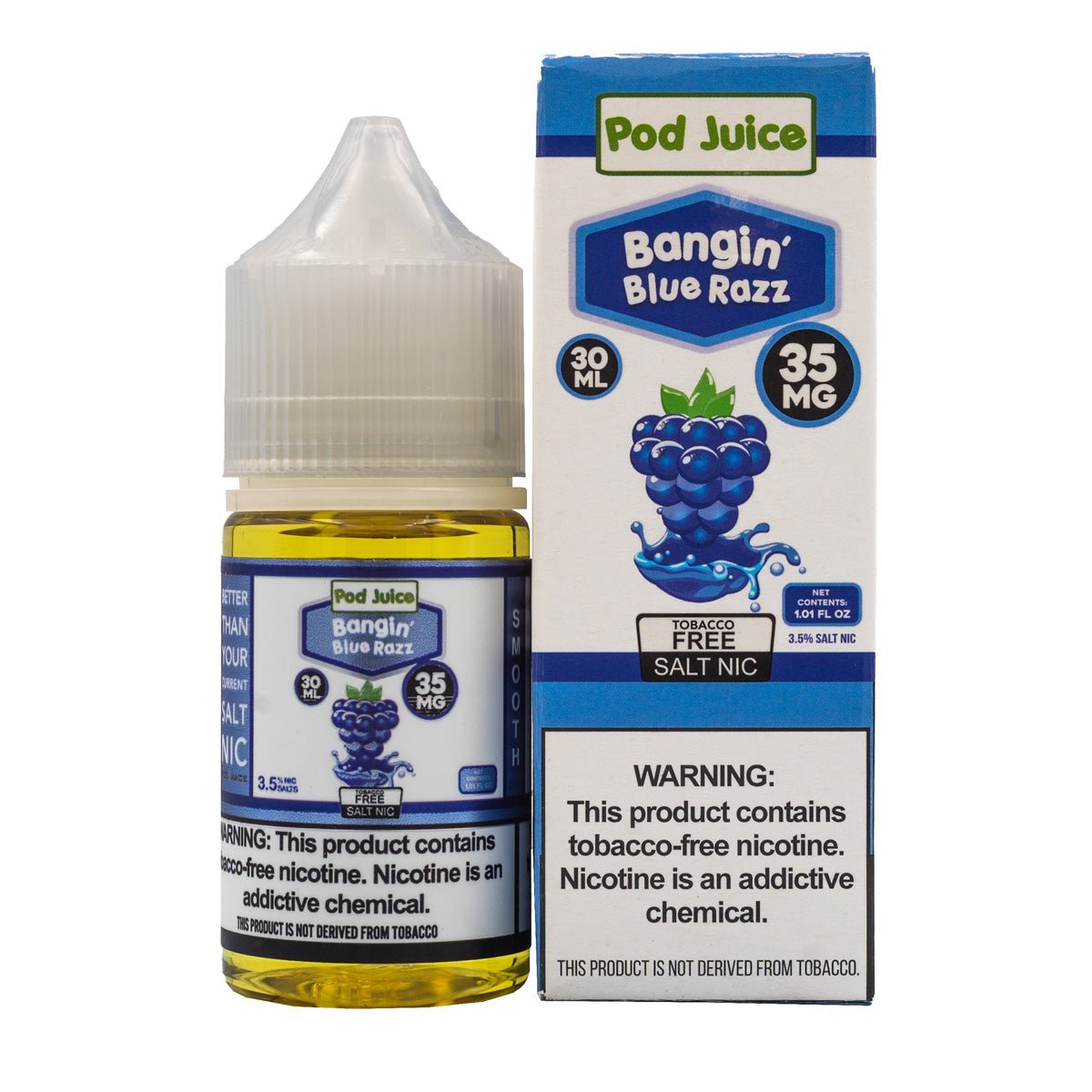 POD JUICE SALT BANGIN BLUE RAZZ - 30ML (35mg)
