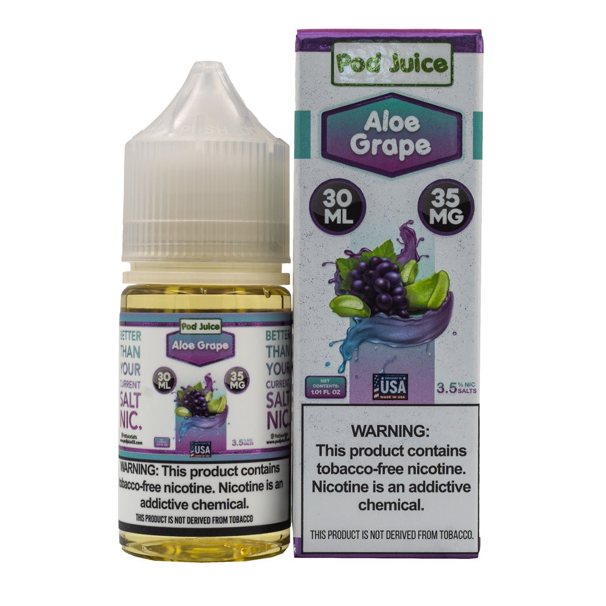 POD JUICE SALT ALOE GRAPE - 30ML (35mg)