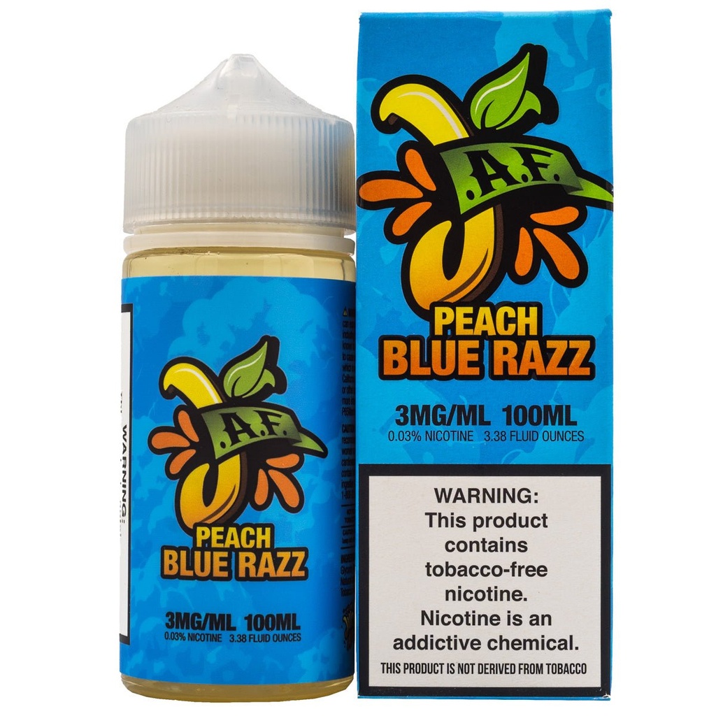 JUICY AF EJUICE PEACH BLUE RAZZ - 100ML