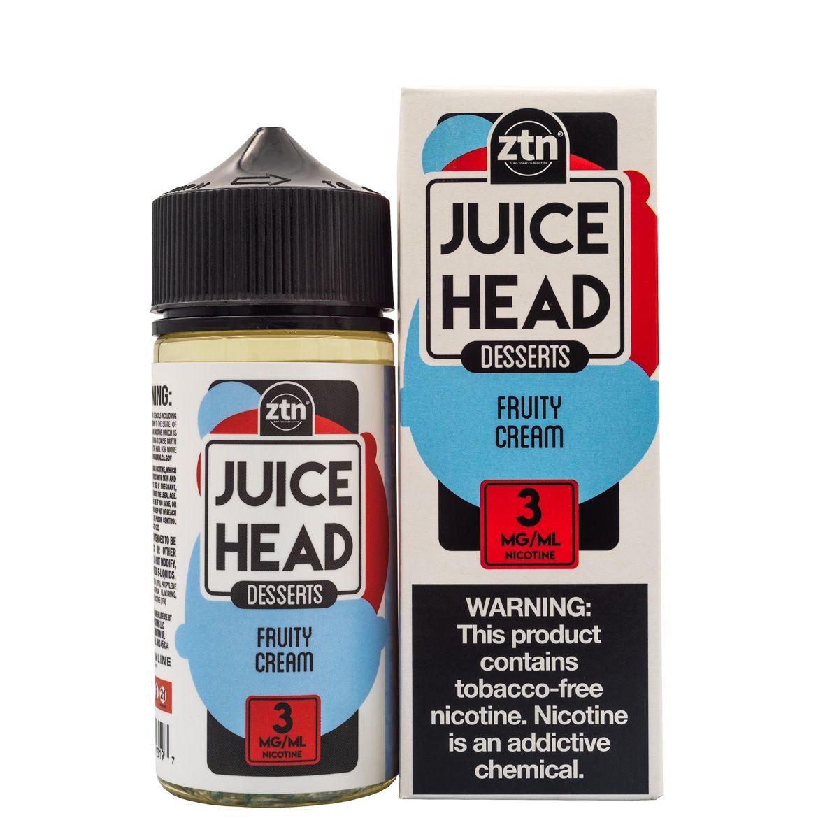 JUICE HEAD EJUICE - FRUITY CREAM - 100ML (3mg)