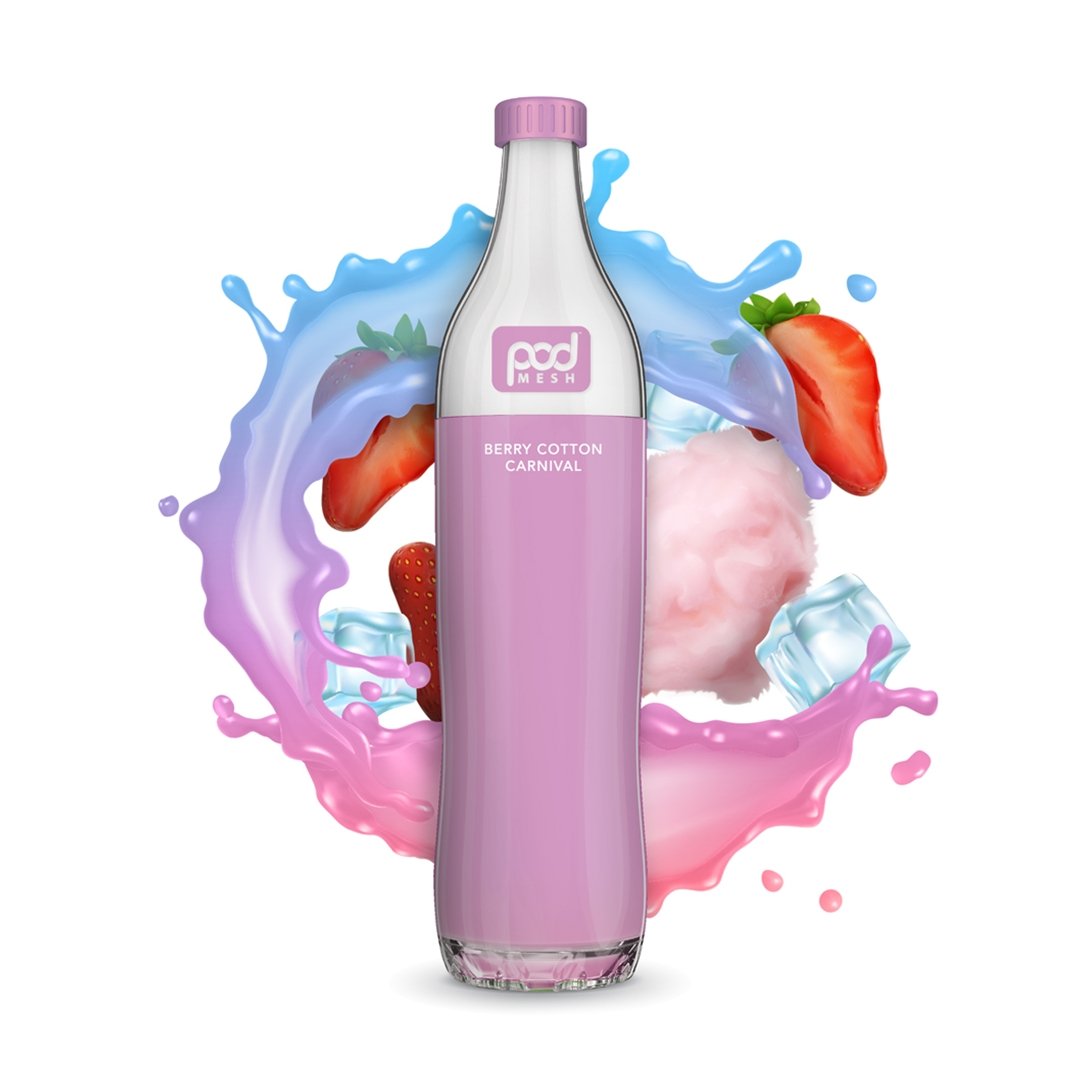 POD MESH FLO DISPOSABLE - 3500 TO 4000 PUFFS (BERRY COTTON CARNIVAL)