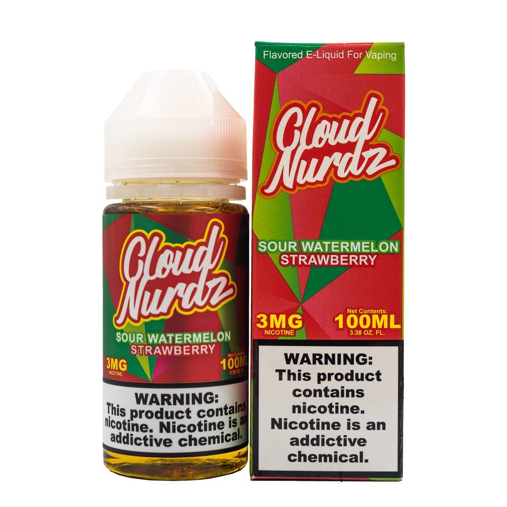 CLOUD NURDZ - SOUR WATERMELON STRAWBERRY - 100ML